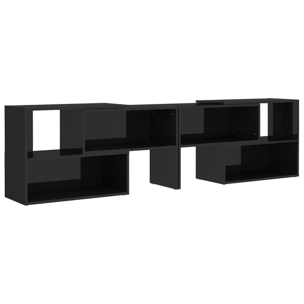 Vidaxl TV skrinka lesklá čierna 149x30x52 cm drevotrieska